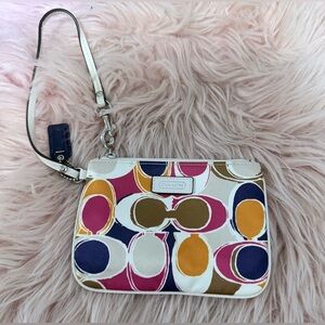 Coach Multicolor Wristlet Bag